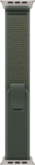 רצועת Trail Loop לשעון Apple Watch 49mm צבע Green - Natural Titanium Finish - מידה M / L