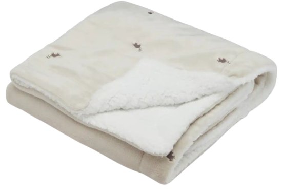 שמיכת פליס חורפית עם רקמה מידה M מבית Nino - רקון