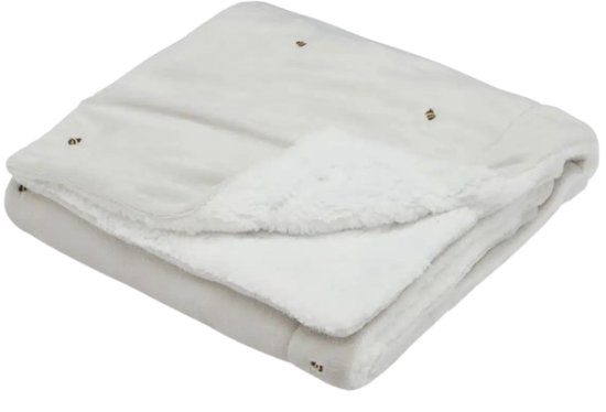 שמיכת פליס חורפית עם רקמה מידה S מבית Nino - דבורה