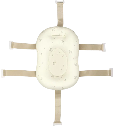 כרית רחצה לתינוק 'צף קל' עם רצועות קולקציית מתכונים מבית Nino - תות – תמונה 3