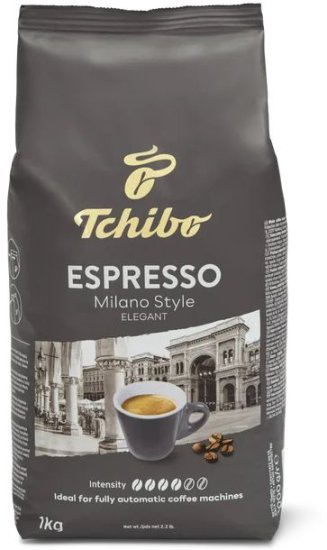 תערובת פולי קפה 1 ק''ג Tchibo Espresso Milano Style Elegant – תמונה 3