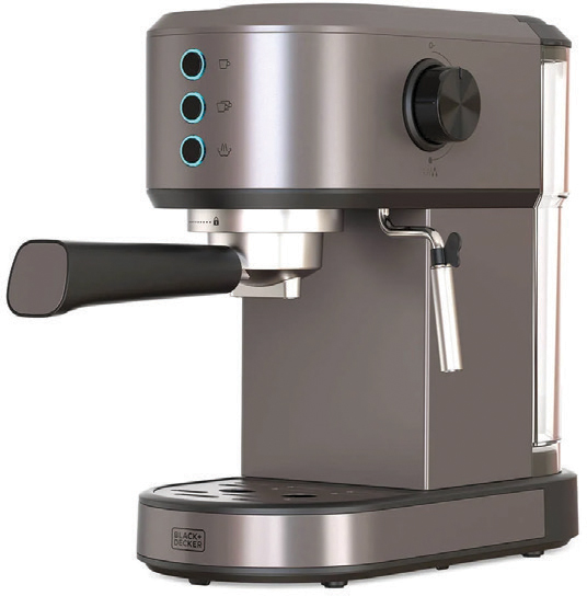 מכונת אספרסו עוצמתית דגם BXCO1350E מבית Black+Decker - נירוסטה – תמונה 3