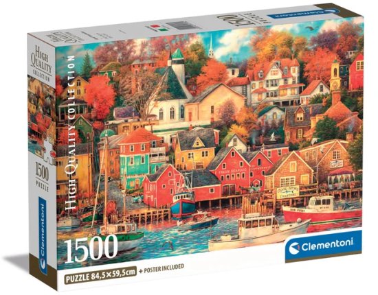 פאזל 1500 חלקים מבית Clementoni - נמל בעיירה – תמונה 3