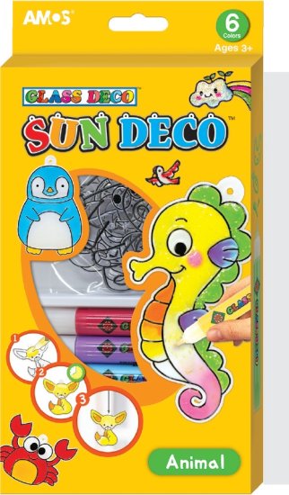 ערכת יצירה צבעי חלון ולוכדי שמש מבית AMOS - בעלי חיים – תמונה 3