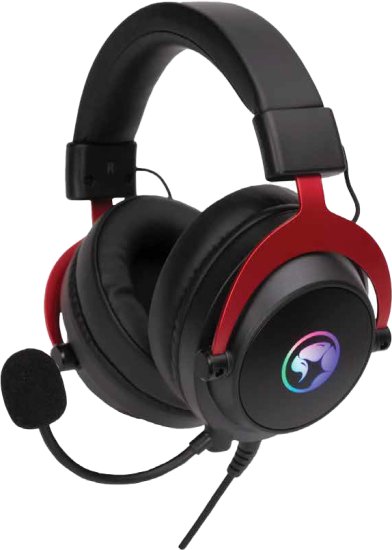 אוזניות 7.1 סראונד USB למחשב עם מיקרופון מובנה Marvo Pro Scorpion Pulz 60 HG9067 - צבע שחור