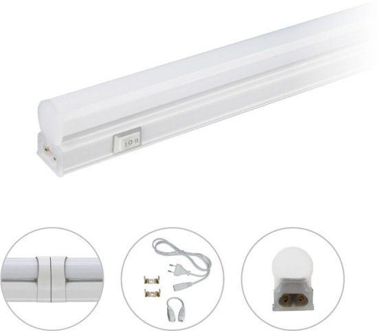 גוף תאורה לינארי 90 ס''מ T5 15W דגם Click מבית Omega - צבע לבן - גוון אור 6500K/3000K CCT