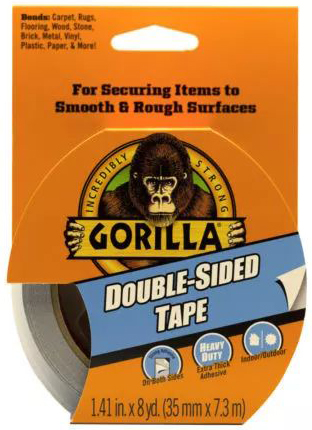 דבק דו צדדי קיבועים 7.3 מטר Gorilla Double Sided Tape - צבע אפור
