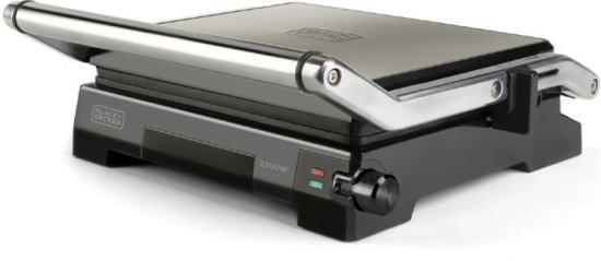 טוסטר גריל חשמלי עוצמתי Black+Decker BXGR2200E 2200W - נירוסטה / שחור