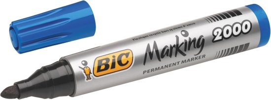 טוש פרמננט ראש עגול BIC 2000 - כחול