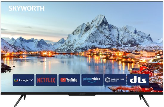 טלוויזיה חכמה ללא מסגרת 43 אינץ' Skyworth UHD 4K Google TV 43SUE8500M עם מערכת סראונד DTS