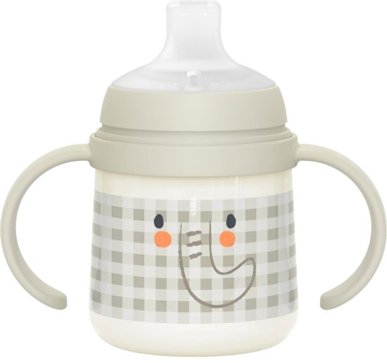 כוס אימון לתינוק בנפח 150 מ''ל זוהרת בחושך מקולקציית Day & Night מבית Suavinex - פיל אפור