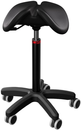 כיסא אוכף אורתופדי מתכוונן דגם Salli Slim מבית Keisar - צבע שחור