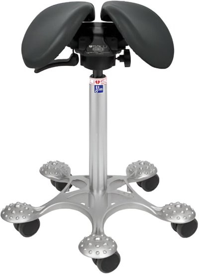 כיסא אוכף אורתופדי מתכוונן דגם Salli SwingFit מבית Keisar - צבע שחור