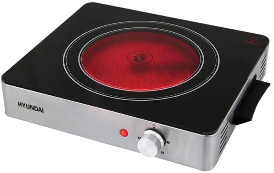 כירה חשמלית קרמית בודדת Hyundai HAP-101-C6SW 2000W