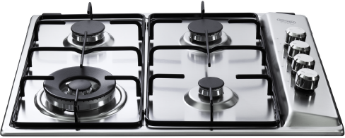 כיריים גז 4 להבות בישול Delonghi NDG-59X - נירוסטה