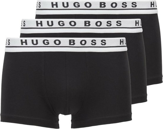 מארז 3 תחתוני בוקסר לגברים Hugo Boss - מידה  XXL - צבע שחור