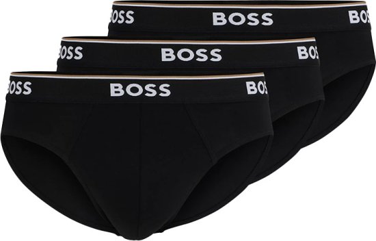 מארז 3 תחתוני טנגה לגברים Hugo Boss - מידה S - צבע שחור/ אפור בהיר/אפור כהה