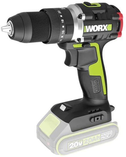 מברגה/מקדחה נטענת Worx 20V Brushless WU369.9 - גוף בלבד