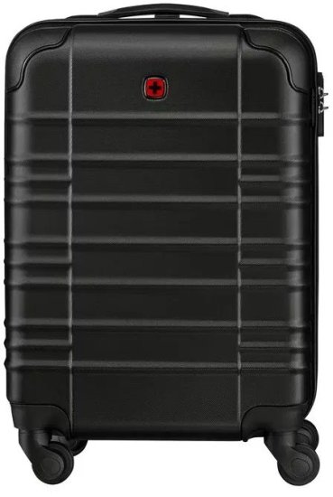 מזוודת טרולי קשיחה בגודל 20 אינץ' Wenger Amplar - צבע שחור