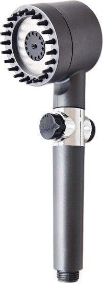 מזלף עגול 3 מצבי זרימה עם פטנט להגברת לחץ דגם SPA סדרת Premium מבית Aquila - צבע שחור מטאלי