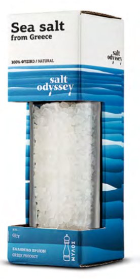 מטחנת מלח ים גס 110 גרם Salt Odyssey מבית אנשי הזית