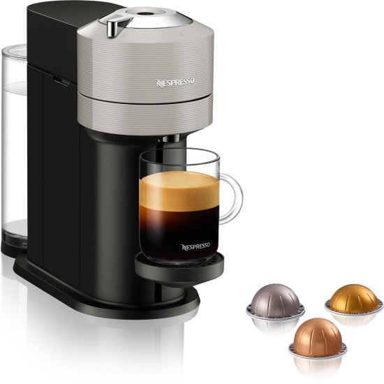 מכונת קפה Nespresso Vertuo Next - צבע אפור בהיר - שנה אחריות יבואן רשמי
