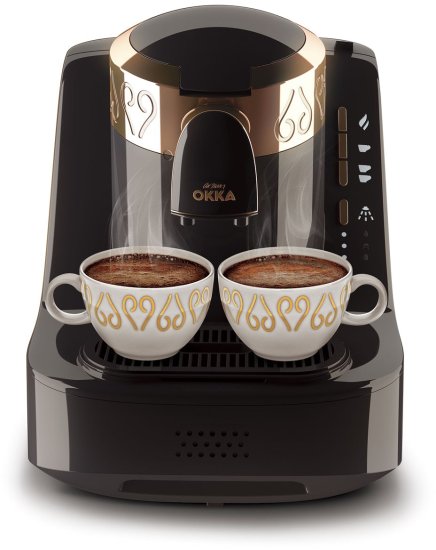 מכונת קפה טורקי אוטומטית Okka 710W - שחור / נחושת