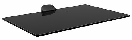 מציאון ועודפים - מדף זכוכית למכשירי אודיו וידיאו מבית Barkan - צבע שחור