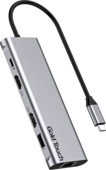 מציאון ועודפים - תחנת עגינה Gold Touch USB-Type C SU-C13 - צבע כסוף