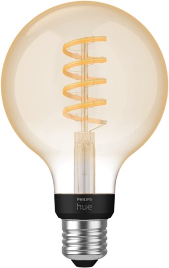 נורת LED חכמה Philips Hue Globe Filament 7W E27 G93 - גוון תאורה מתכוונן 2200-4500K