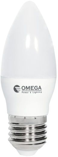 נורת נר C35 E27 8W LED מבית Omega - גוון אור 6500K