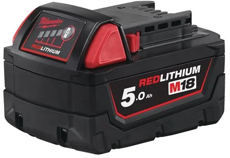 סוללת ליתיום Milwaukee M18 B5 Red-Lithium 5.0Ah 18V