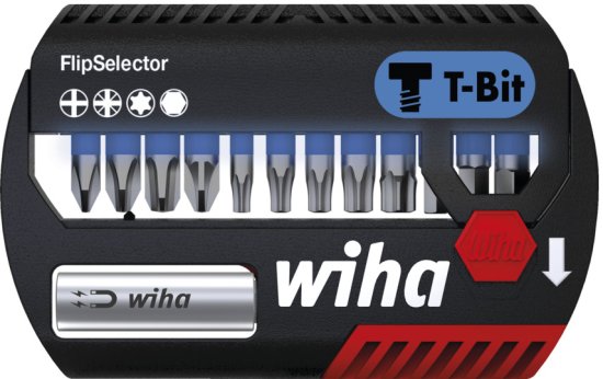 סט ביטים 25 מ''מ 13 חלקים הנעה 1/4 אינץ' Wiha FlipSelector