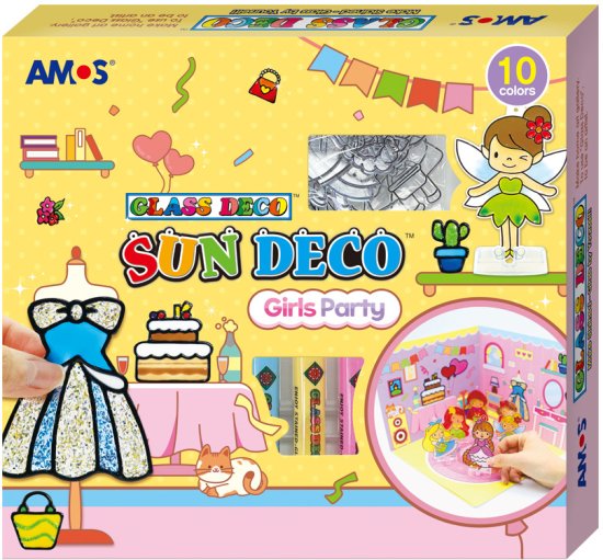 ערכה ליצירת מדבקות ולוכדי שמש מבית AMOS - מסיבת בנות