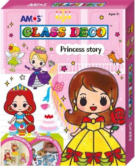 ערכה ליצירת מדבקות ולוכדי שמש מבית AMOS - סיפורי נסיכות