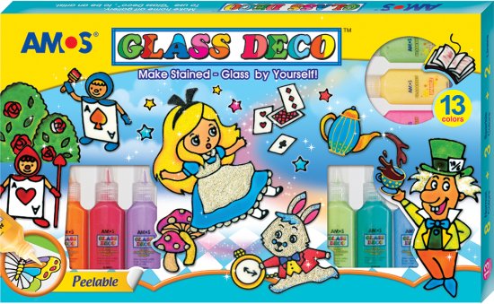 ערכת צבעי חלון 13 בקבוקוני צבע מבית AMOS