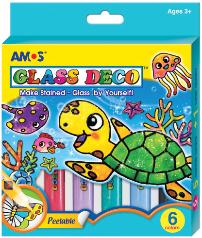 ערכת צבעי חלון 6 צבעים מבית AMOS