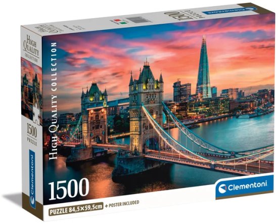 פאזל 1500 חלקים מבית Clementoni - לונדון בשקיעה