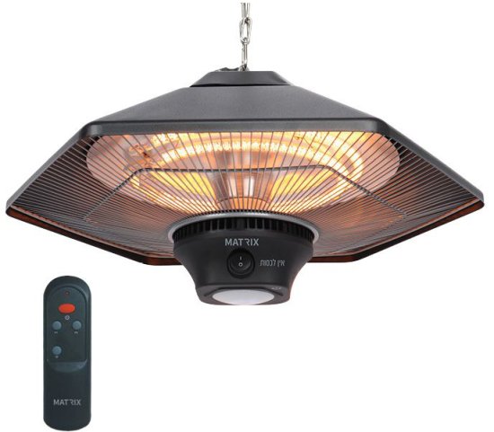 פטריית חימום לתלייה עם שלט רחוק MATRIX ROMA 2000W IP34