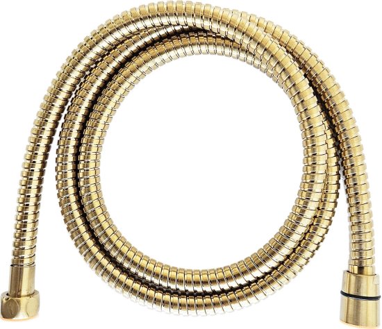 צינור מקלחת נירוסטה 1.5 מטר מבית Aquila - צבע זהב מוברש