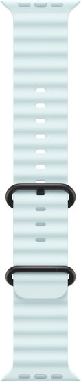 רצועת Ocean Band לשעון Apple Watch 49mm צבע Ice Blue - Black Titanium Finish - מידה One Size