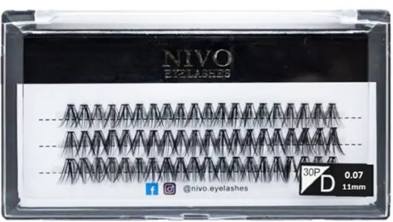 NIVO – ריסים Medium 30D אורך 11 מ”מ – סך הכל 60 יחידות