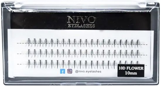 NIVO – ריסים Short 10D אורך 10 מ”מ – סך הכל 60 יחידות