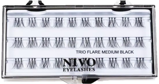 NIVO - ריסים מלאכותיים בודדים Trio Medium - סך הכל 30 יחידות