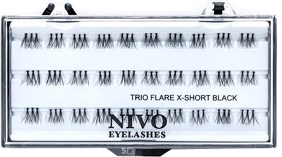 NIVO - ריסים מלאכותיים בודדים Trio X Short  - סך הכל 30 יחידות