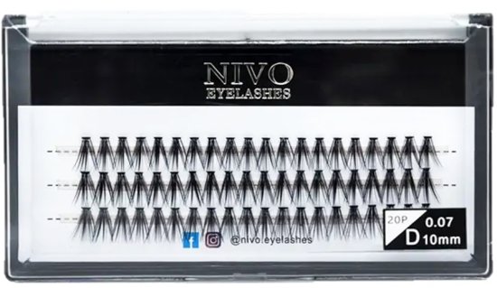 NIVO - ריסים Short 20D אורך 10 מ”מ - סך הכל 60 יחידות – תמונה 3