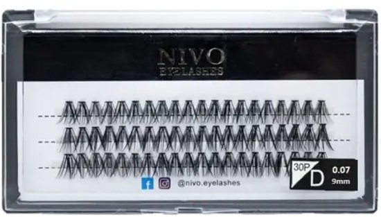 NIVO - ריסים Short 30D אורך 9 מ”מ - סך הכל 60 יחידות – תמונה 3