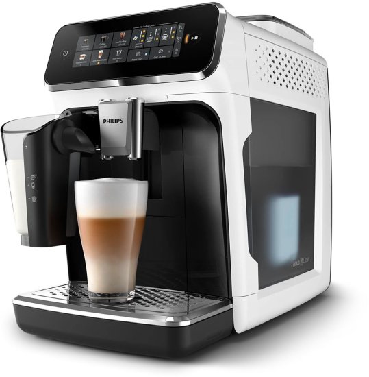 מכונת קפה 6 משקאות Philips 3300 Series LatteGo Coffee Machine - צבע לבן – תמונה 3