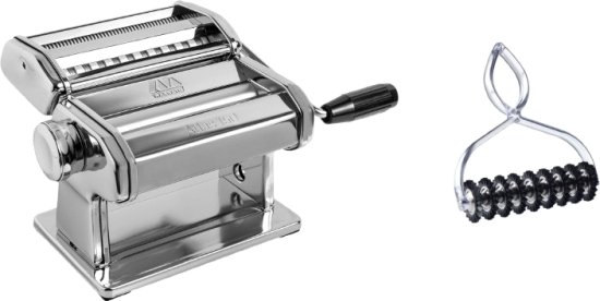 סט מכונת פסטה Marcato Atlas 150 + גלגלת לחיתוך פסטה Marcato Pastabike - צבע כסוף – תמונה 3
