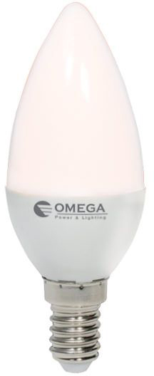 נורת נר C35 E14 8W LED מבית Omega - גוון אור 2700K – תמונה 3